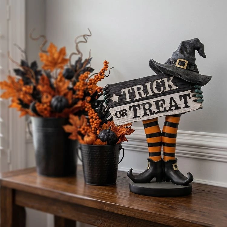 Witch Legs Trick Or Treat Figurine suppliers