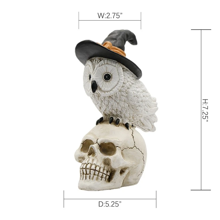 Witch Owl On Skull And Books factory