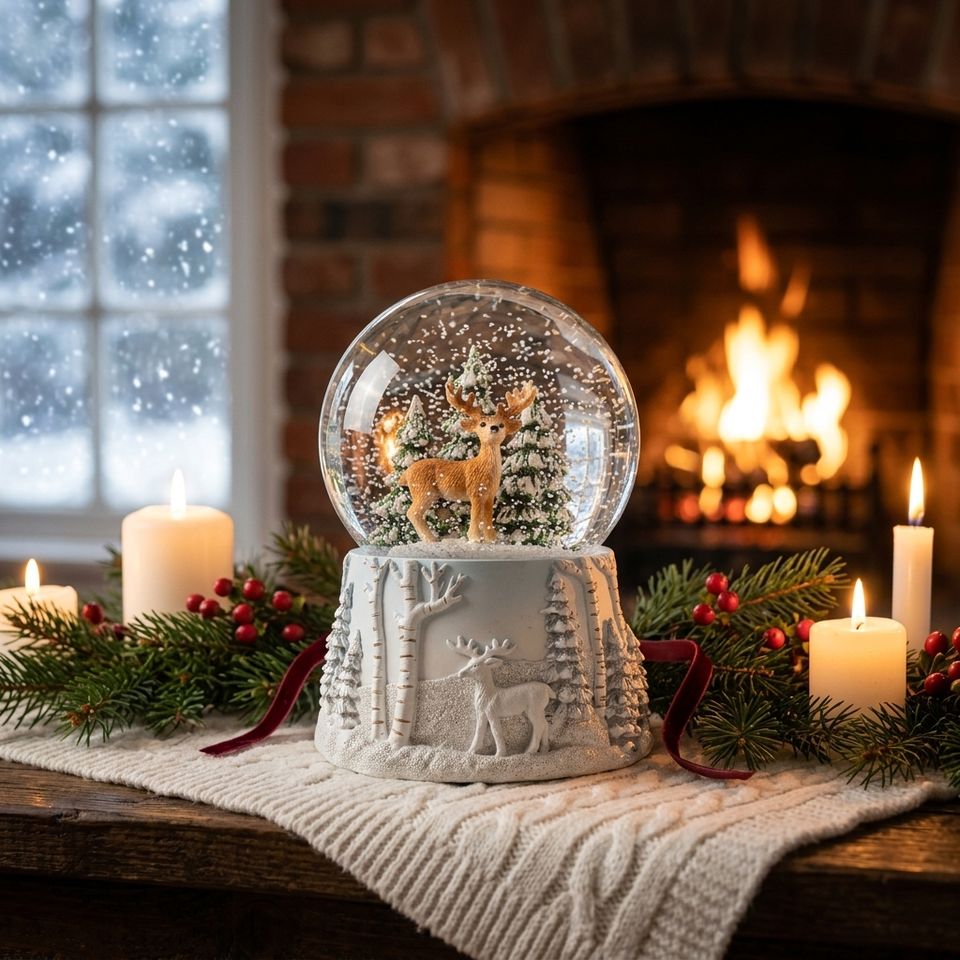 Woodland Winter Snow Globe